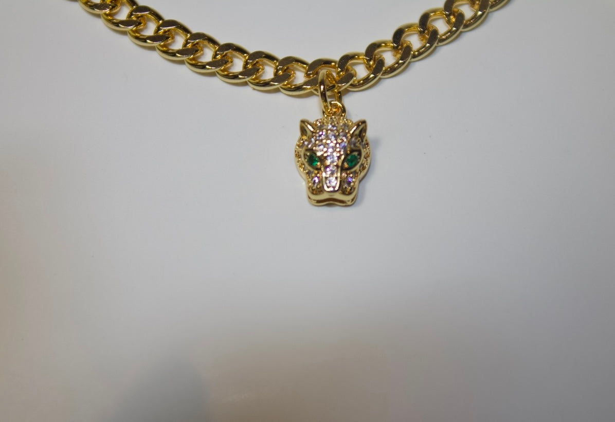 Green Eyed Tiger Anklet