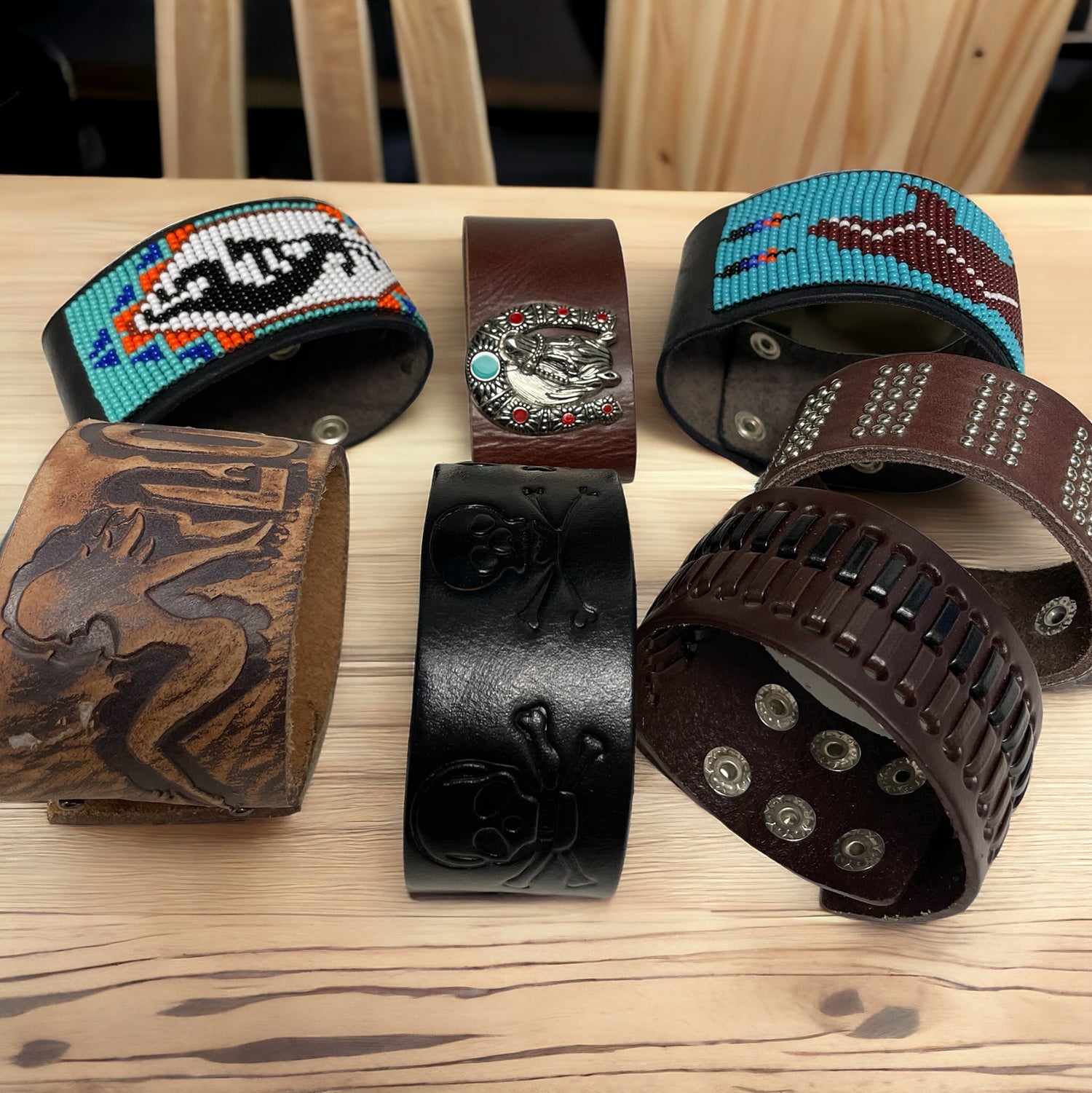 leather bracelets