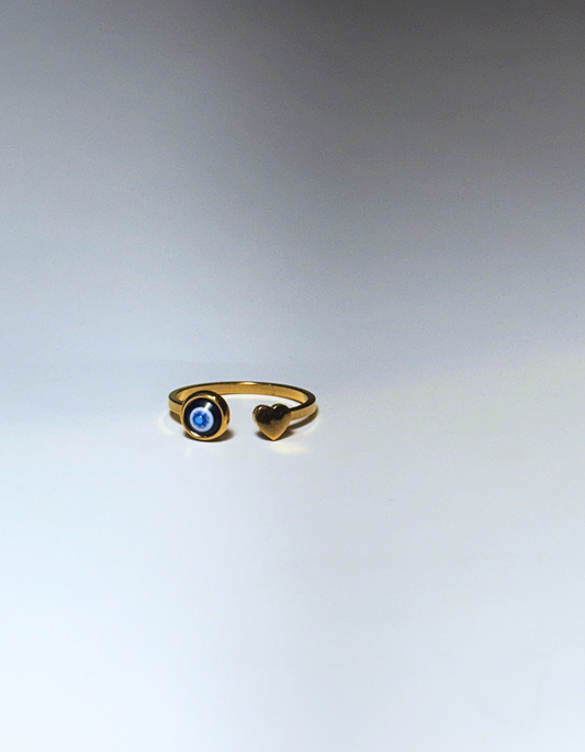 Evil Eye with heart ring