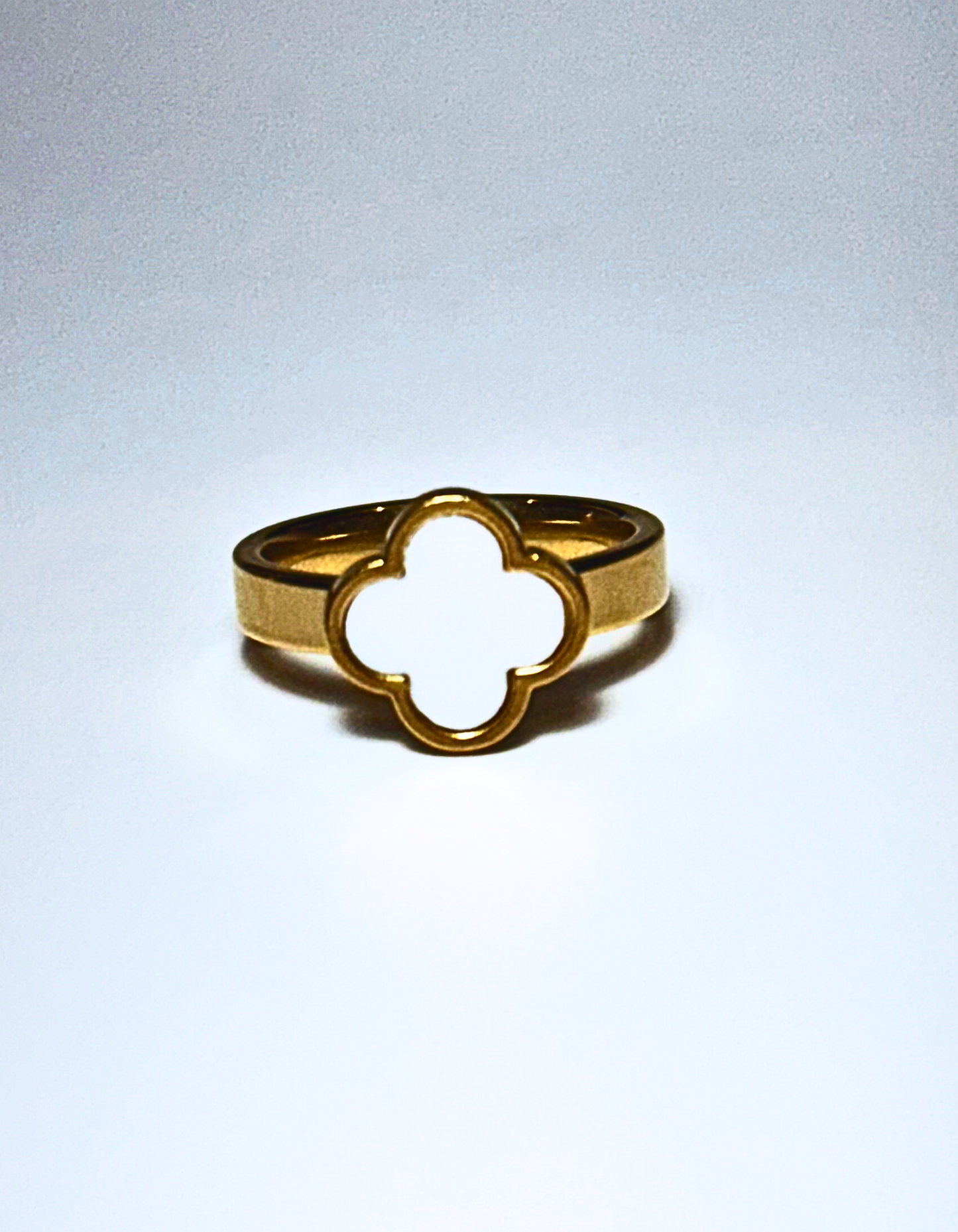 White Lucky Charm Ring