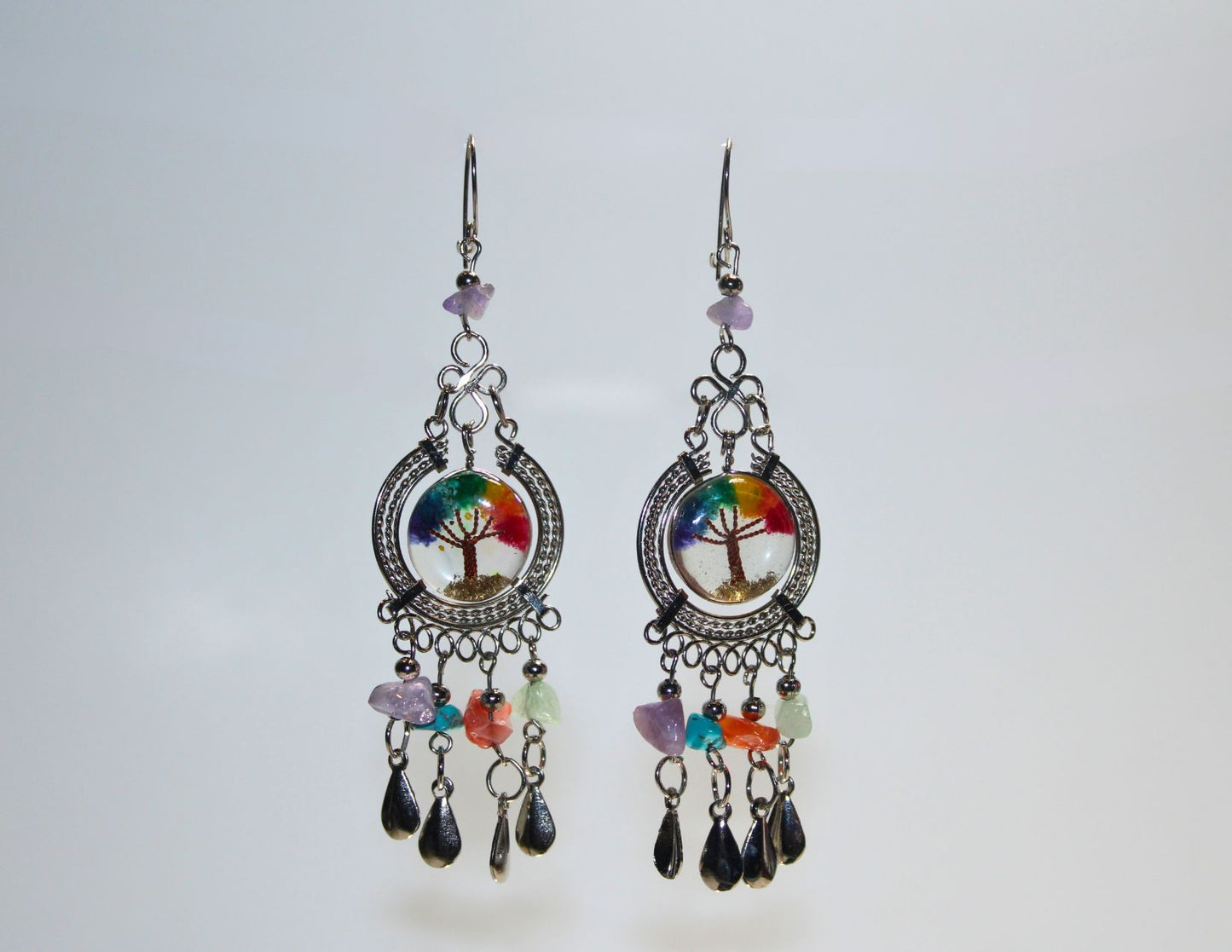 Multicolor Tree of Life Earring