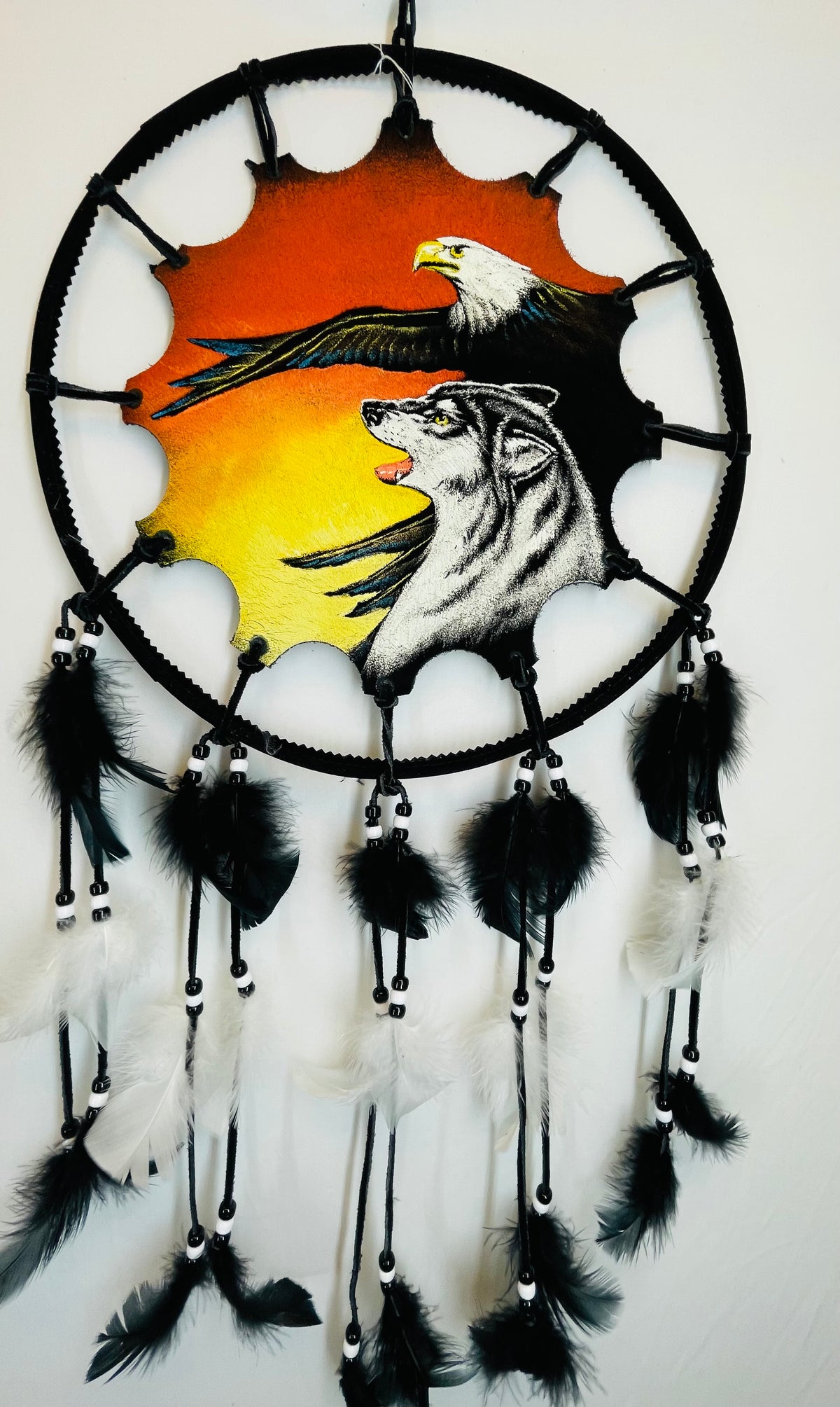 Hand-Painted Eagle Dreamcatcher
