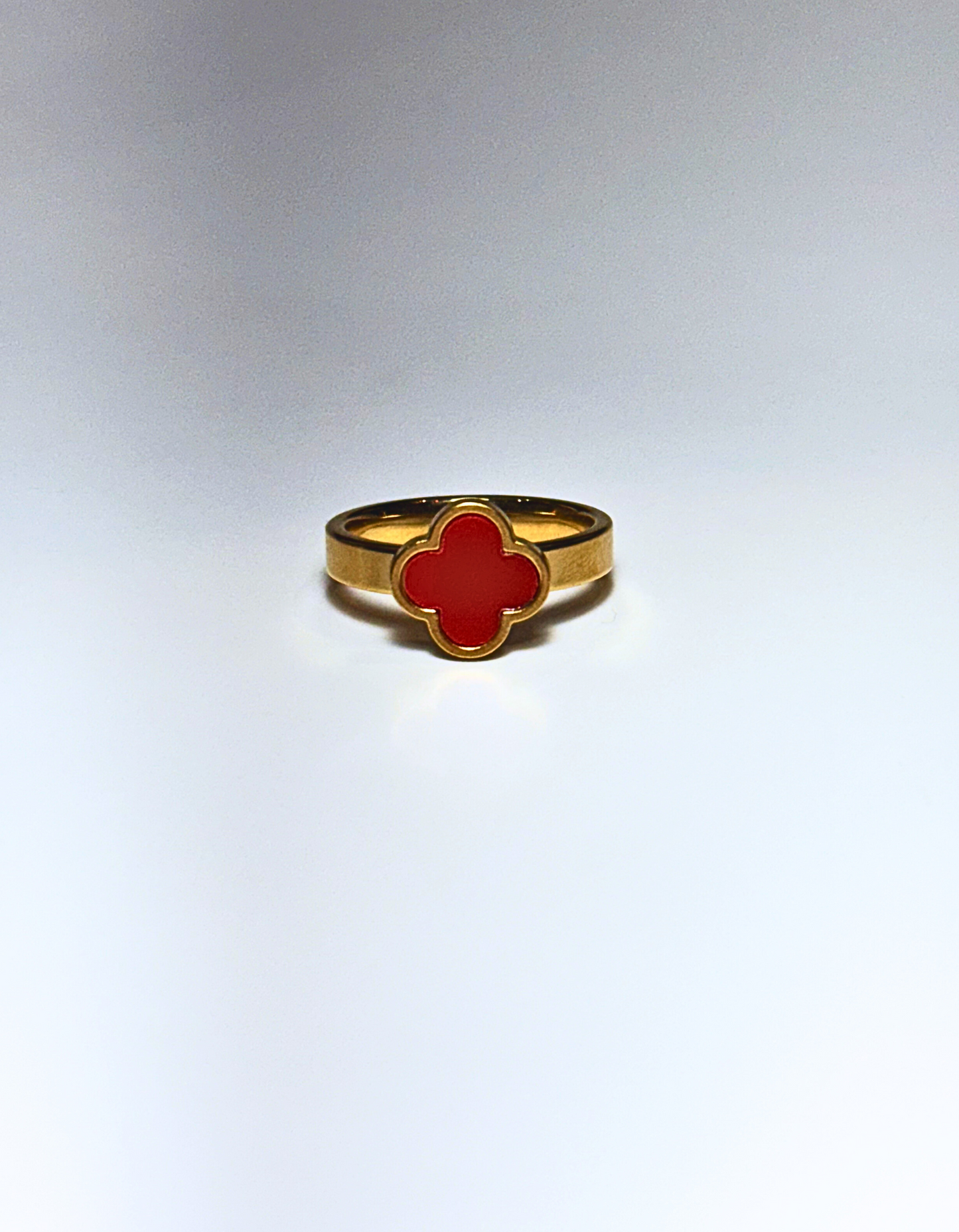 Red lucky charm ring