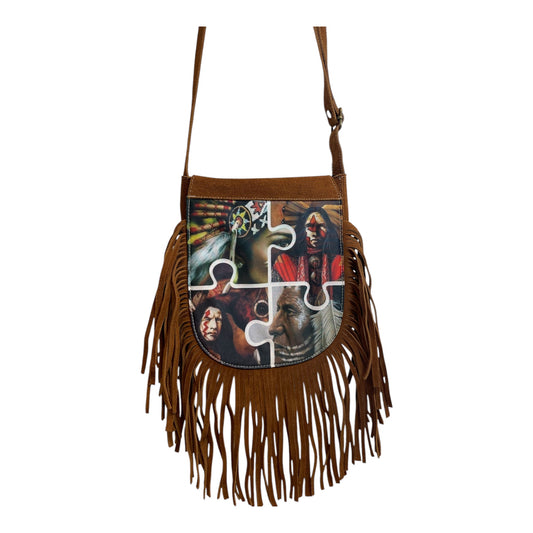 Leather bag with Native Design