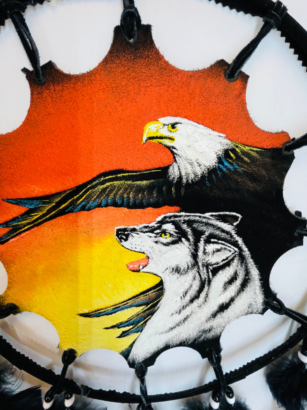 Hand-Painted Eagle Dreamcatcher