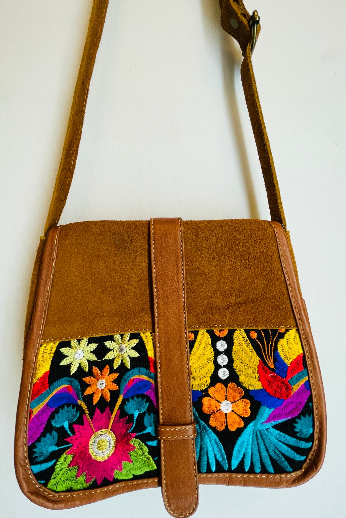 Leather Floral Bag