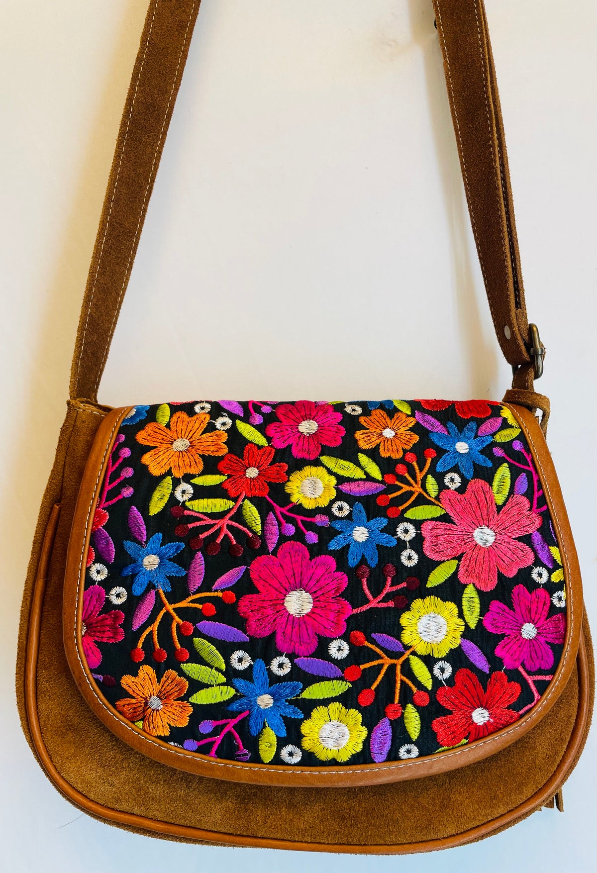 Leather Floral Bag
