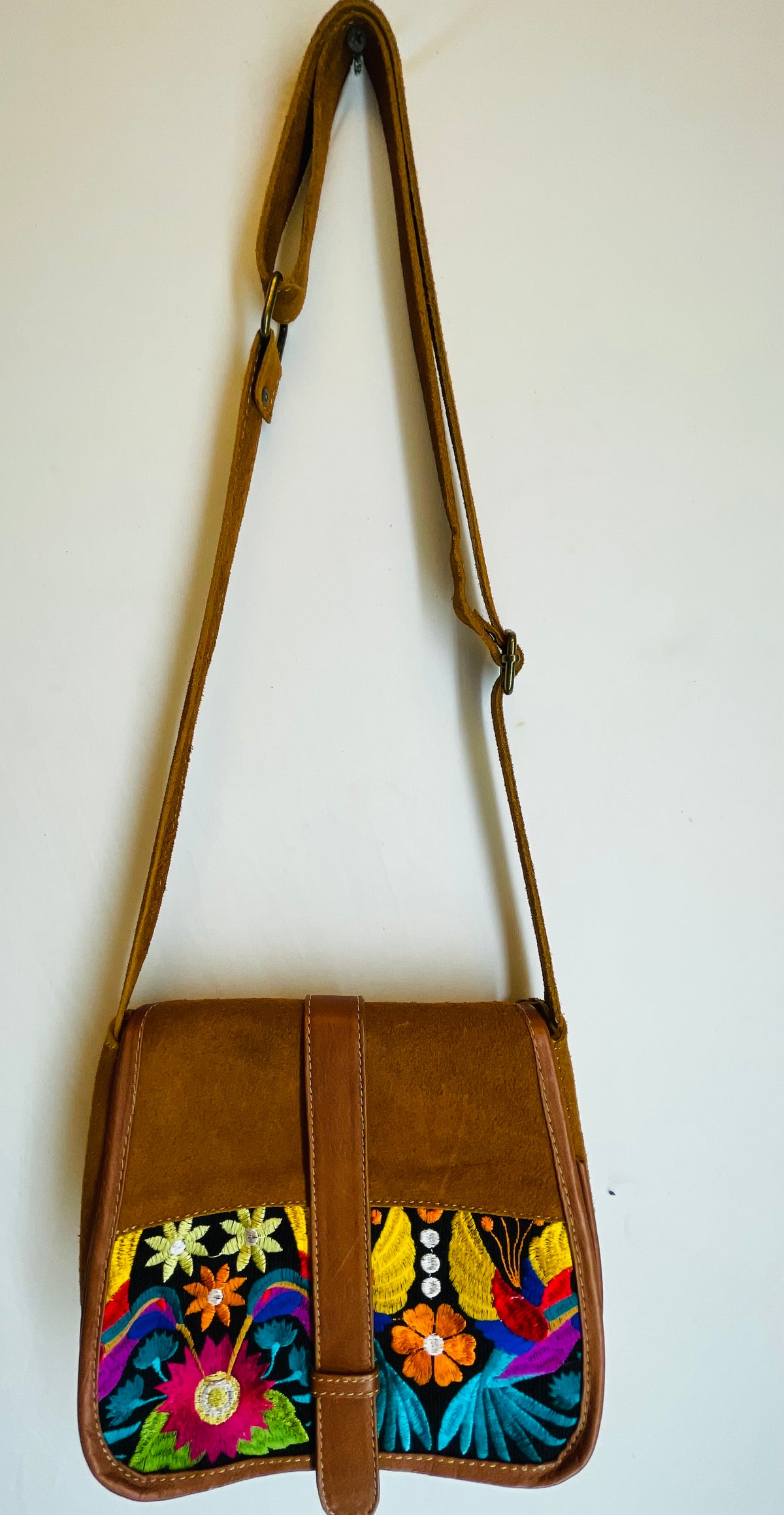Leather Floral Bag