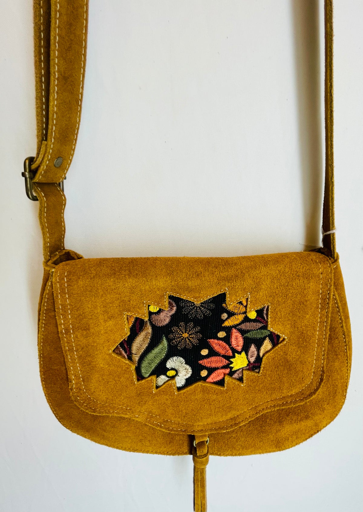 Leather Floral Bag