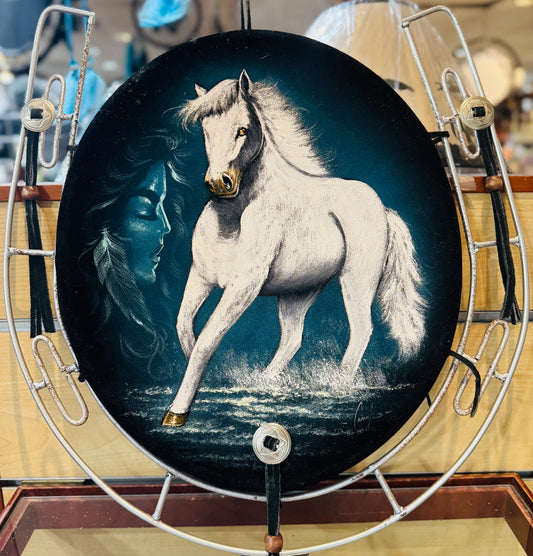 Hand- painted horseshoe