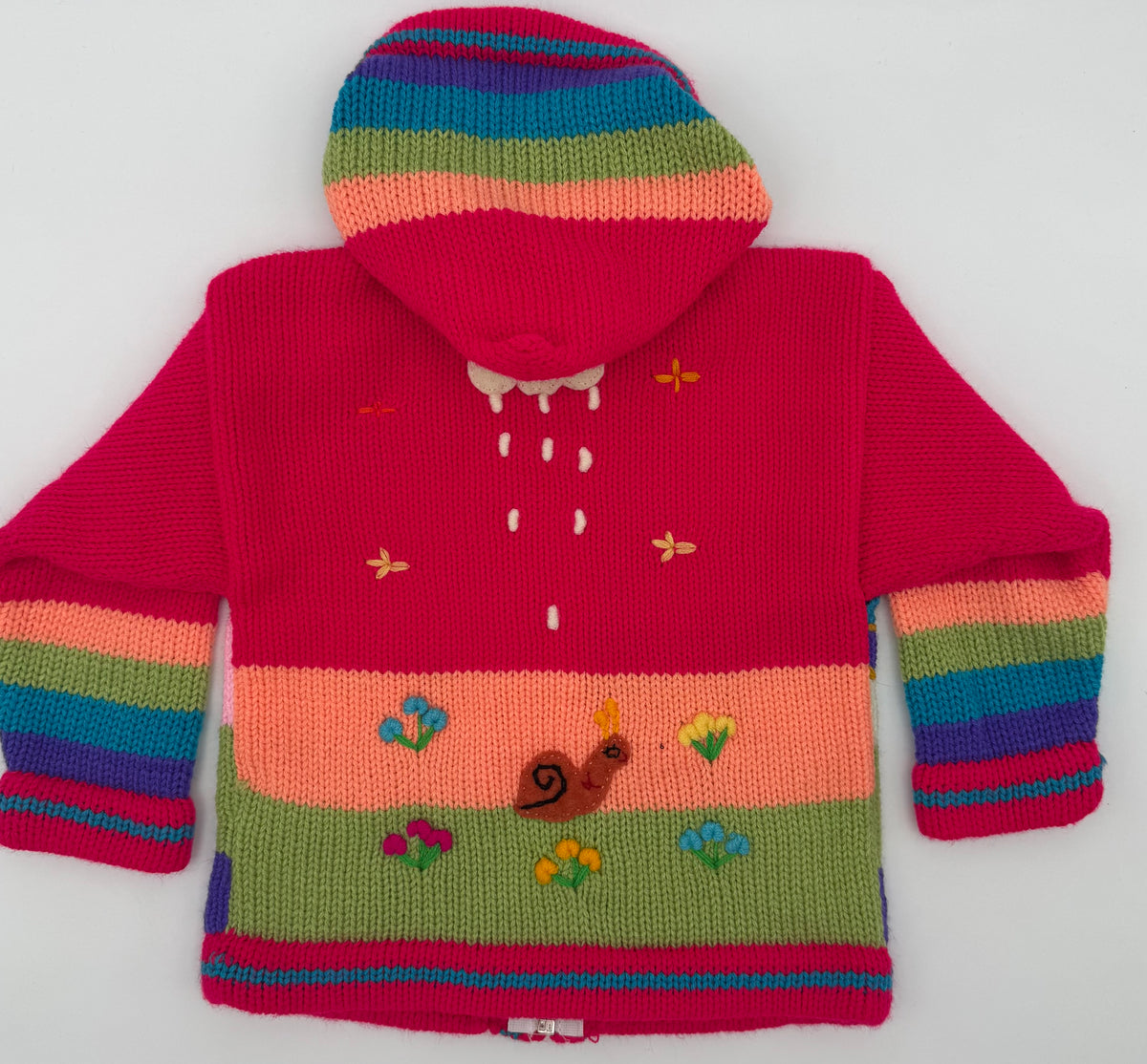 Children's sweater with a landscape design