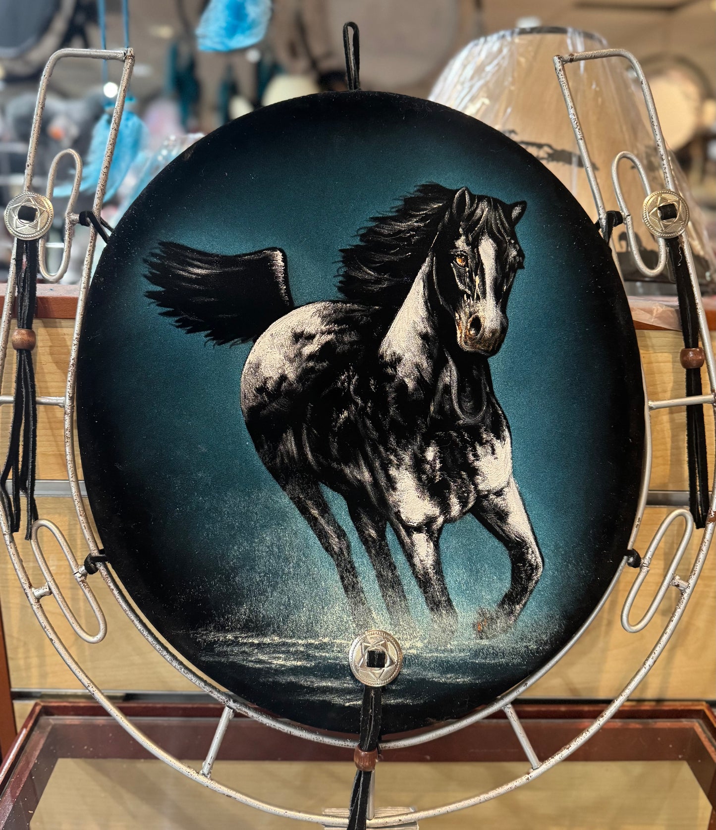 Hand-painted horseshoe