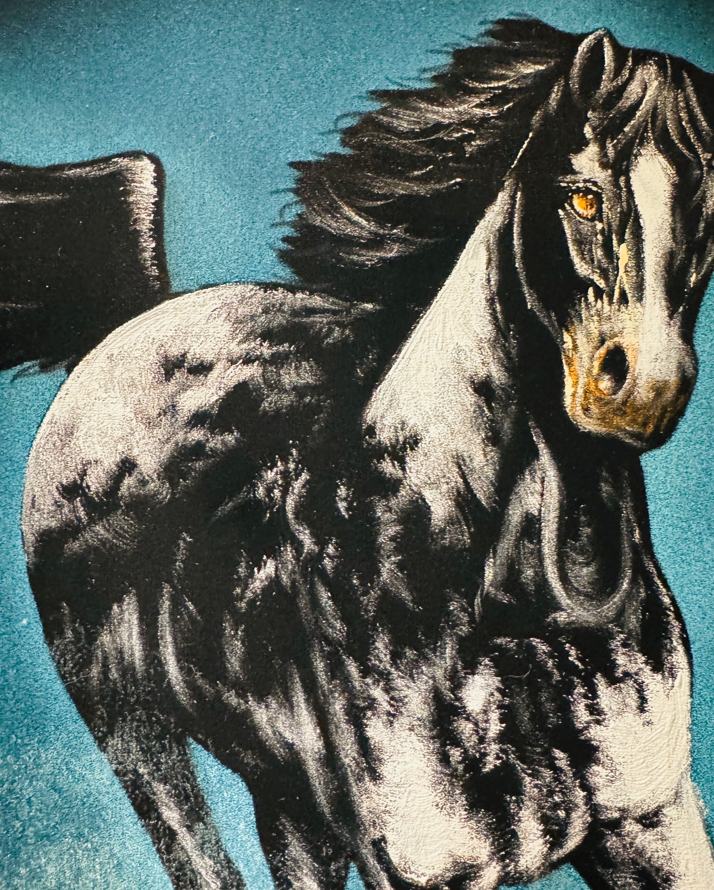 Hand-painted horseshoe