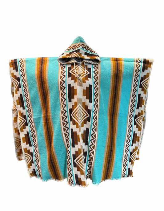 Teal poncho