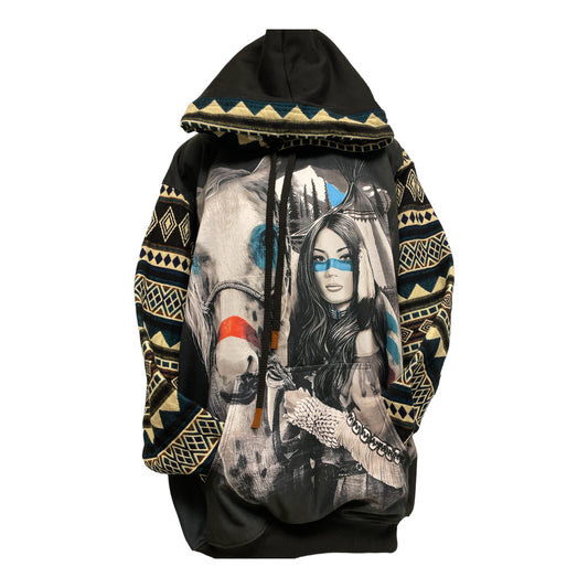 Handmade fabric hoodie