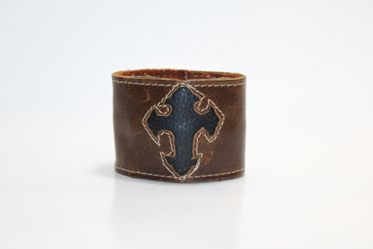 Cross Leather Bracelet