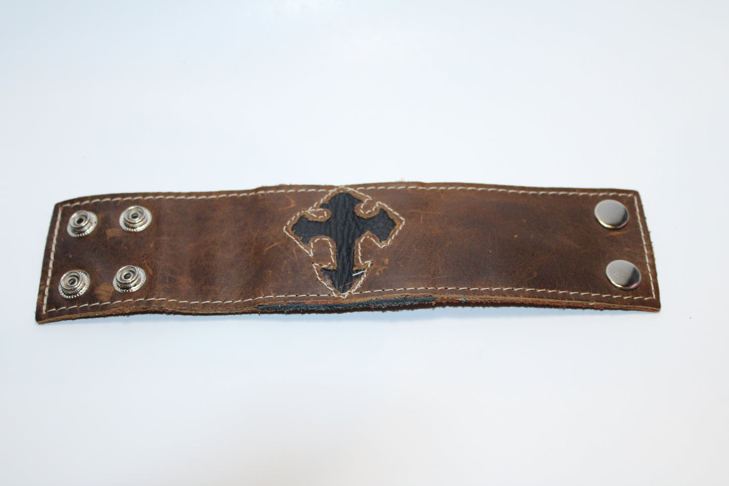 Cross Leather Bracelet