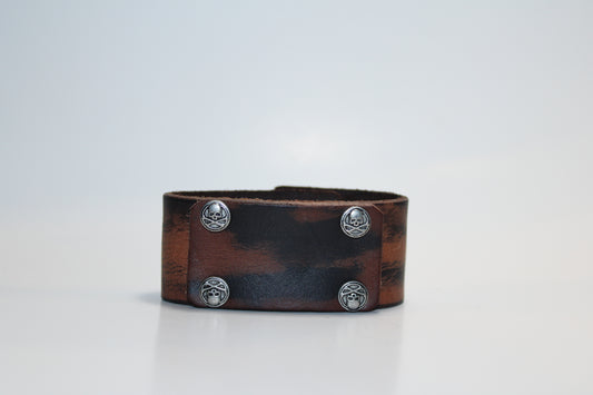 Skull Leather Bracelet