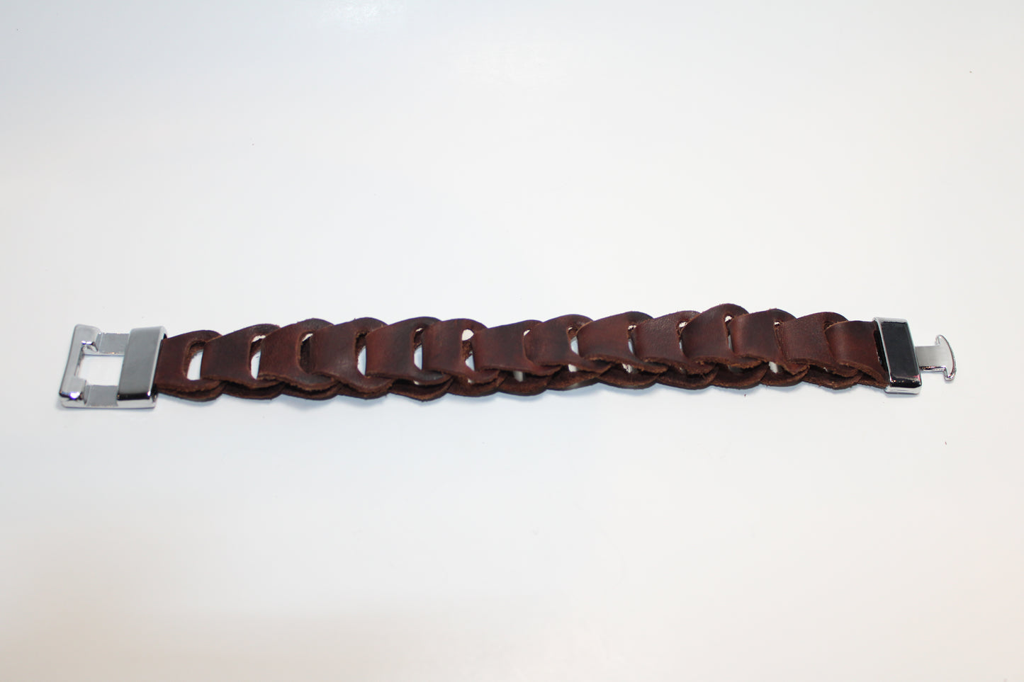 Brown leather bracelet