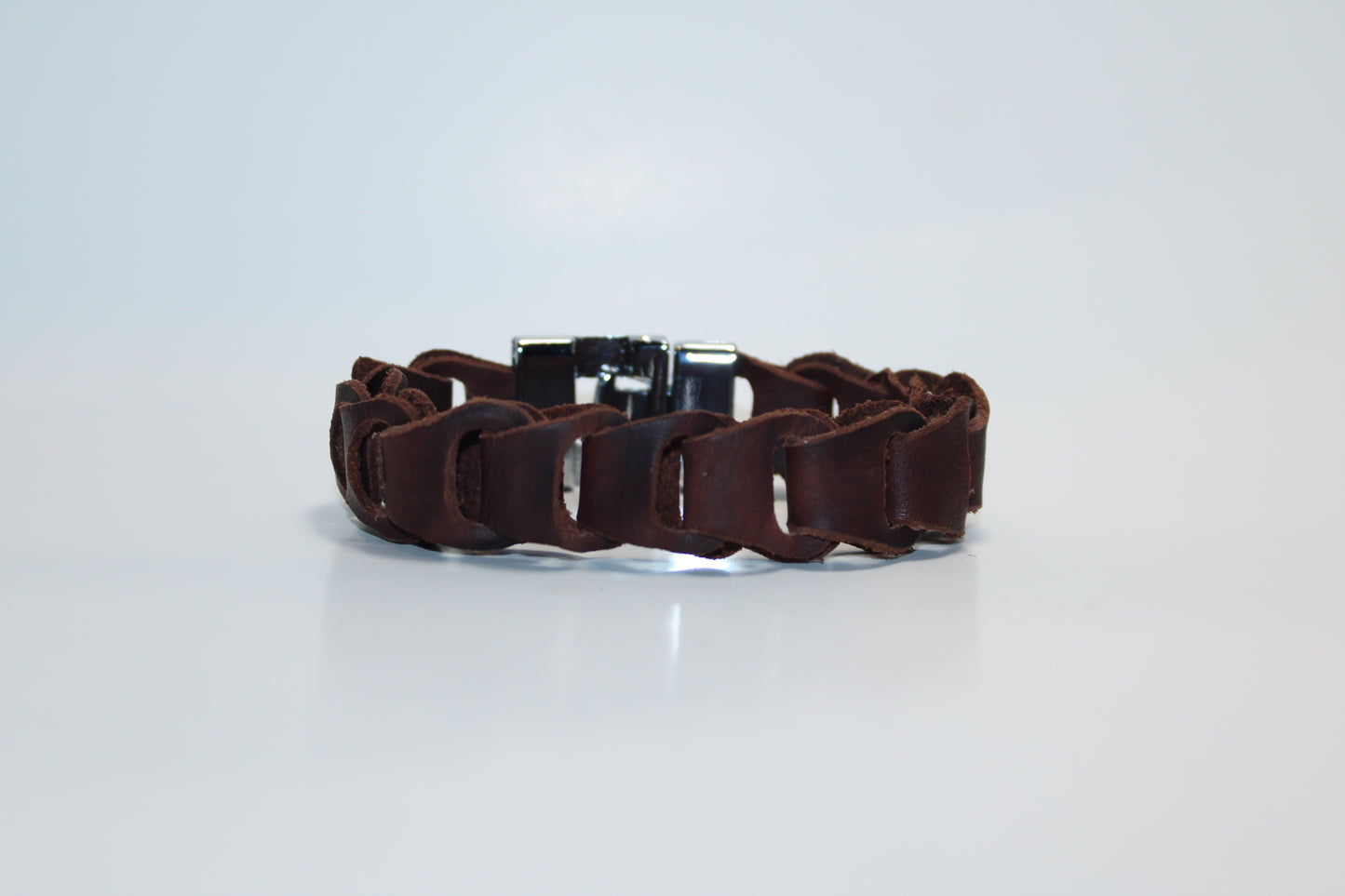 Brown leather bracelet