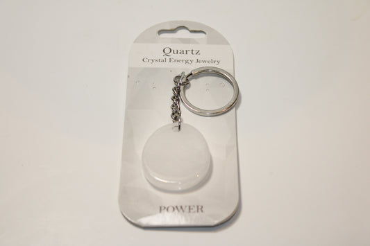 Clear Quartz Keychain