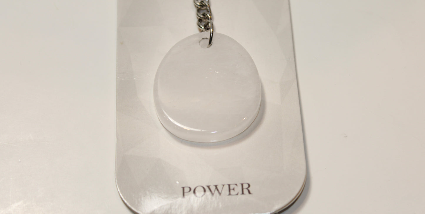Clear Quartz Keychain