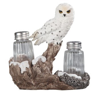 Owl Snow Salt & Pepper Holder