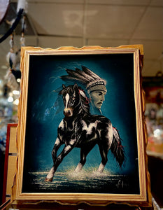Horse & Native American Portrait